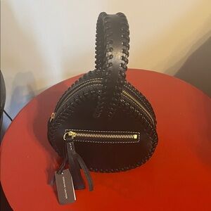 Banana Republic Black Mini Bag with Gold Accents